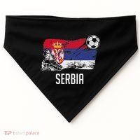 Serbia Flag Jersey Serbian Soccer Team Serb Or Serbian USA-Made Doggie Bandana thumb 0