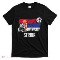 Serbia Flag Jersey Serbian Soccer Team Serb Or Serbian T-Shirt thumb 0