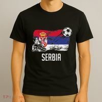Serbia Flag Jersey Serbian Soccer Team Serb Or Serbian T-Shirt thumb 3