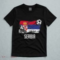 Serbia Flag Jersey Serbian Soccer Team Serb Or Serbian T-Shirt thumb 5
