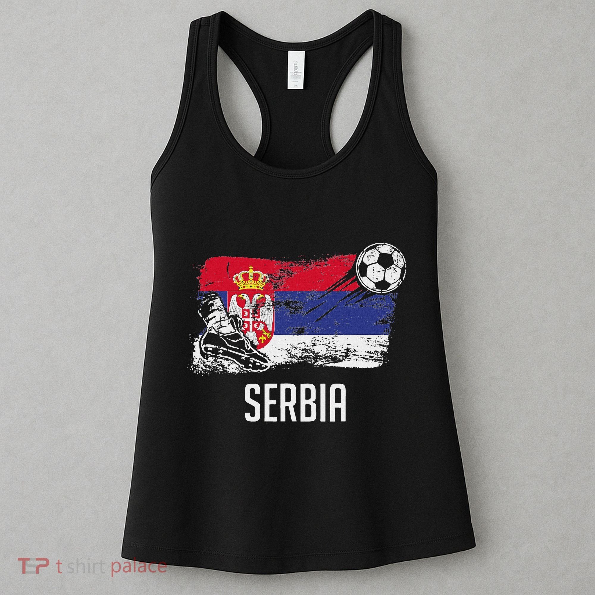 Serbia Flag Jersey Serbian Soccer Team Serb Or Serbian Women's Tank Top