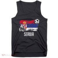 Serbia Flag Jersey Serbian Soccer Team Serb Or Serbian Tank Top thumb 0
