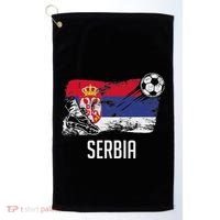 Serbia Flag Jersey Serbian Soccer Team Serb Or Serbian Golf Towel thumb 0