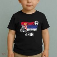 Serbia Flag Jersey Serbian Soccer Team Serb Or Serbian Toddler T-Shirt thumb 2