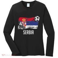 Serbia Flag Jersey Serbian Soccer Team Serb Or Serbian Women's Long Sleeve Shirt thumb 0