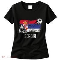 Serbia Flag Jersey Serbian Soccer Team Serb Or Serbian Women's T-Shirt thumb 0