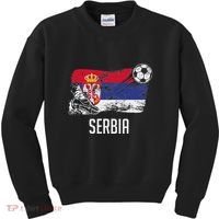 Serbia Flag Jersey Serbian Soccer Team Serb Or Serbian Kids Sweatshirt thumb 0