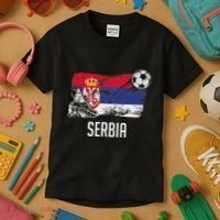 Serbia Flag Jersey Serbian Soccer Team Serb Or Serbian Kids T-Shirt thumb 3