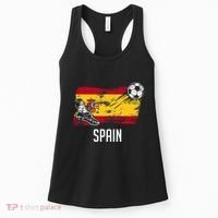 Spain Flag Jersey Spanish Soccer Team Spanish Women's Tank Top thumb 0