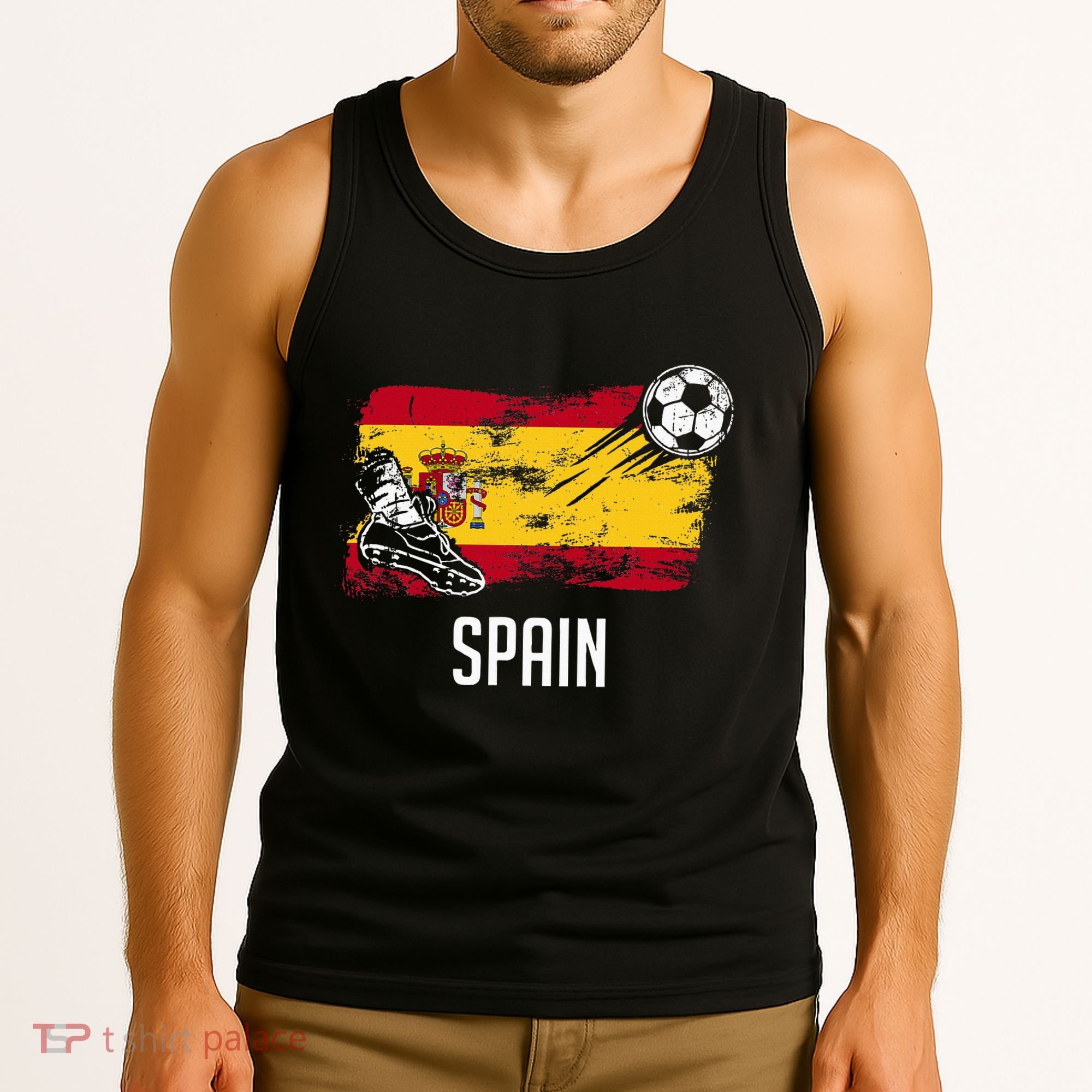 Spain Flag Jersey Spanish Soccer Team Spanish Tank Top