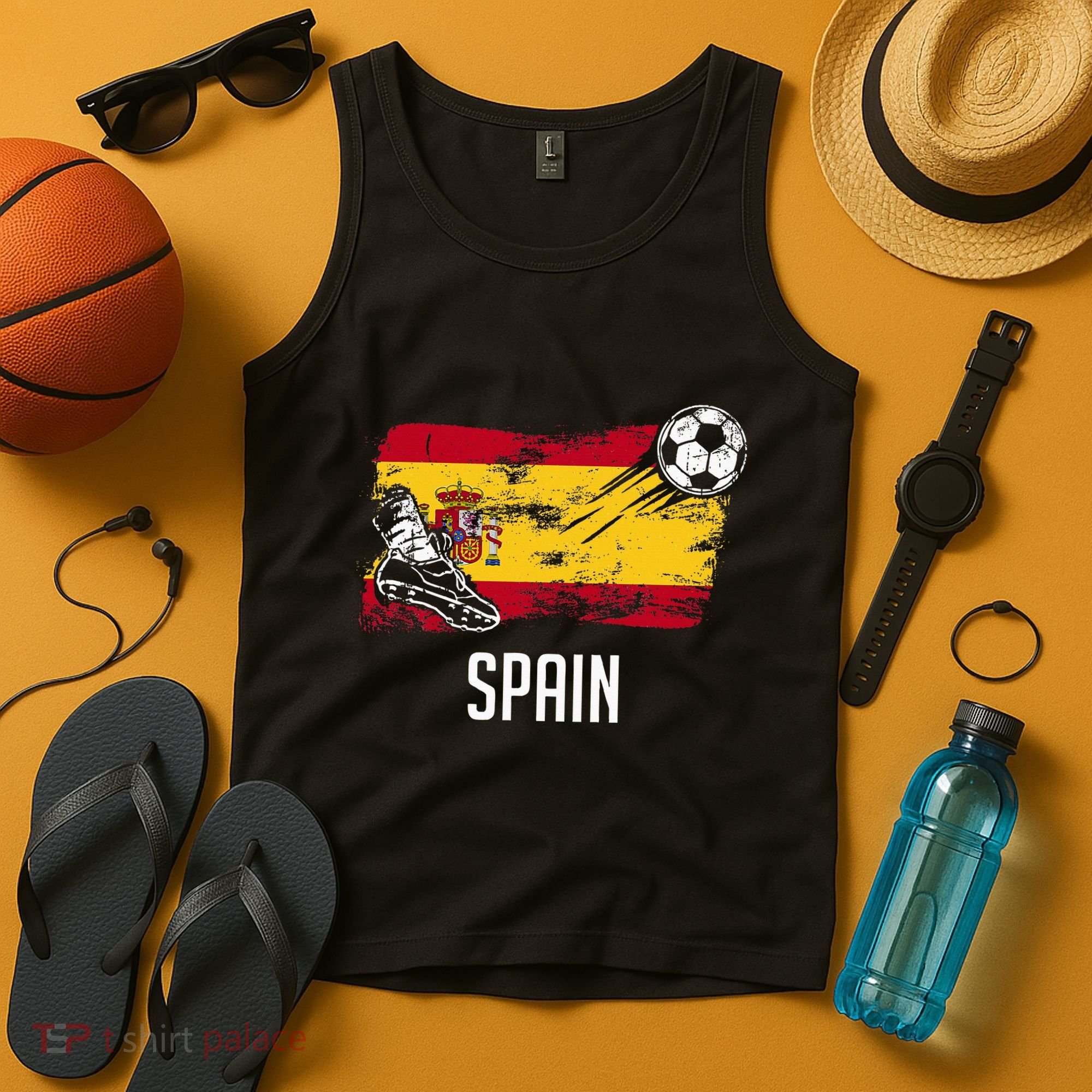 Spain Flag Jersey Spanish Soccer Team Spanish Tank Top
