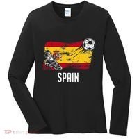 Spain Flag Jersey Spanish Soccer Team Spanish Women's Long Sleeve Shirt thumb 0