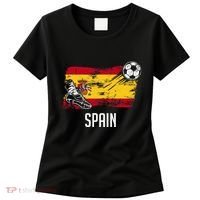 Spain Flag Jersey Spanish Soccer Team Spanish Women's T-Shirt thumb 0