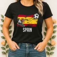 Spain Flag Jersey Spanish Soccer Team Spanish Women's T-Shirt thumb 2