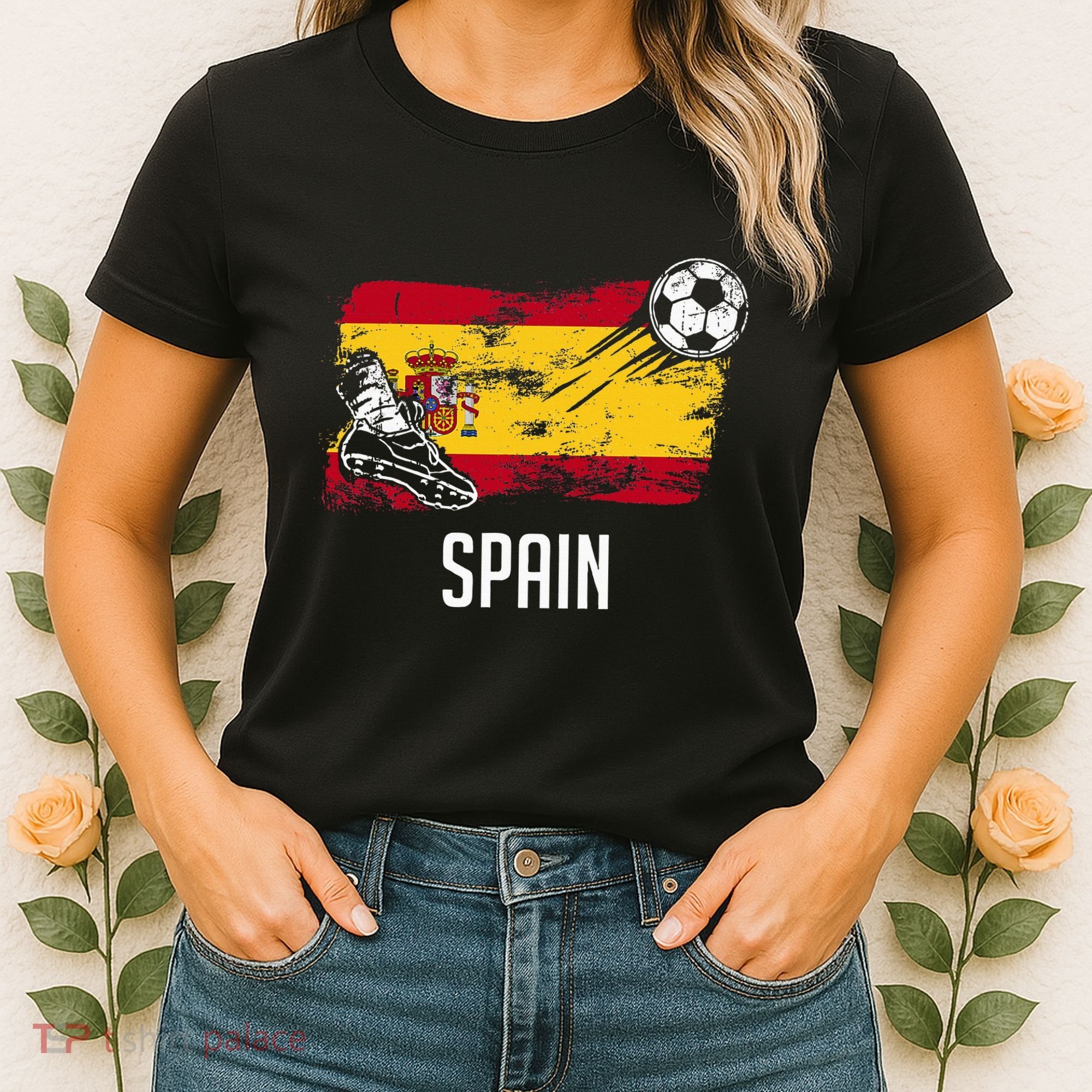 Spain Flag Jersey Spanish Soccer Team Spanish Women's T-Shirt