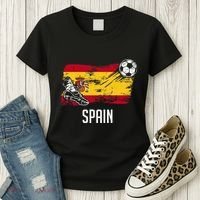 Spain Flag Jersey Spanish Soccer Team Spanish Women's T-Shirt thumb 3