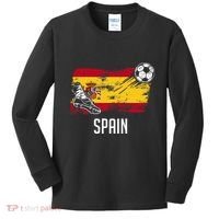 Spain Flag Jersey Spanish Soccer Team Spanish Kids Long Sleeve Shirt thumb 0