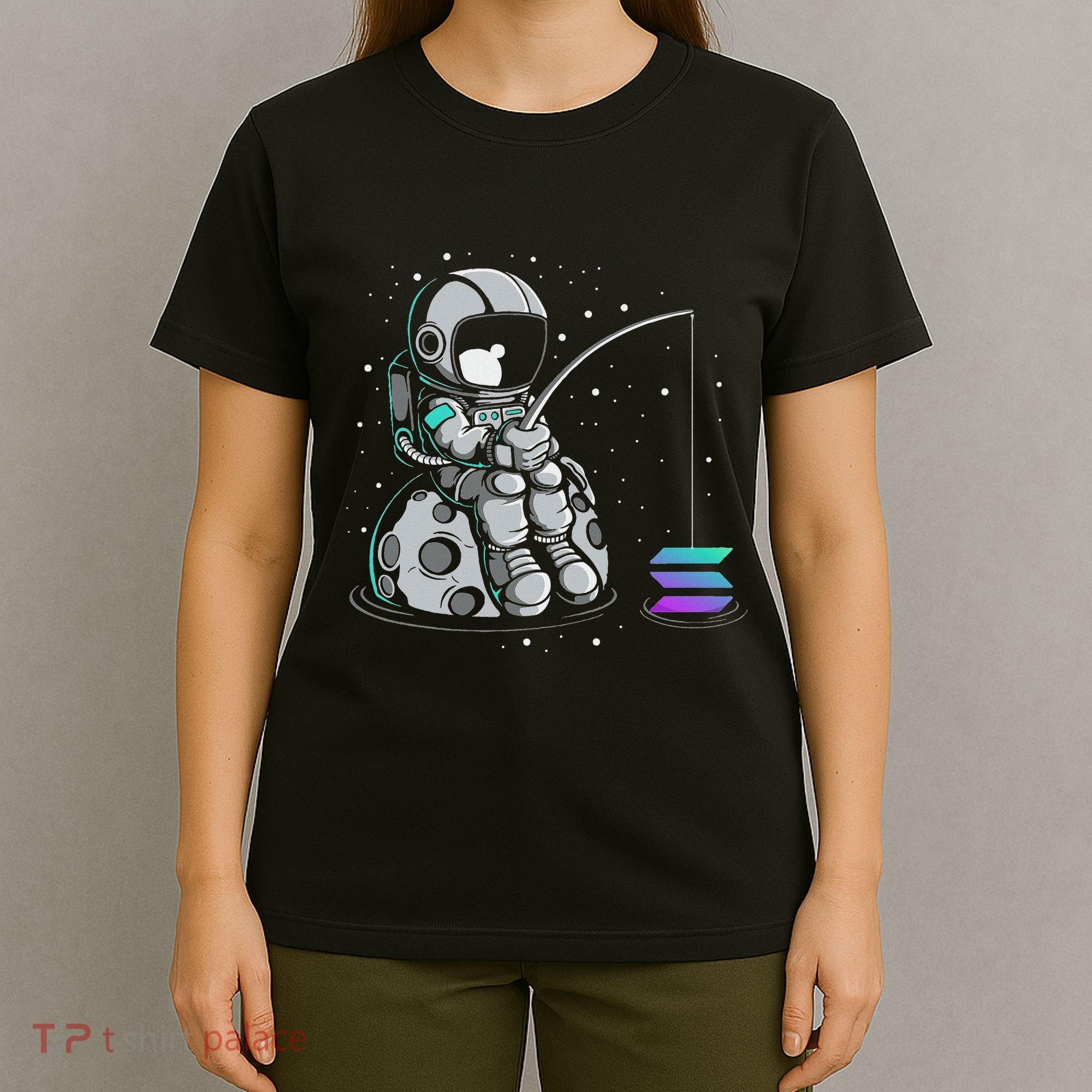 Solana Fishing Krypto Bullrun Sol Token Rich Millionaire T-Shirt