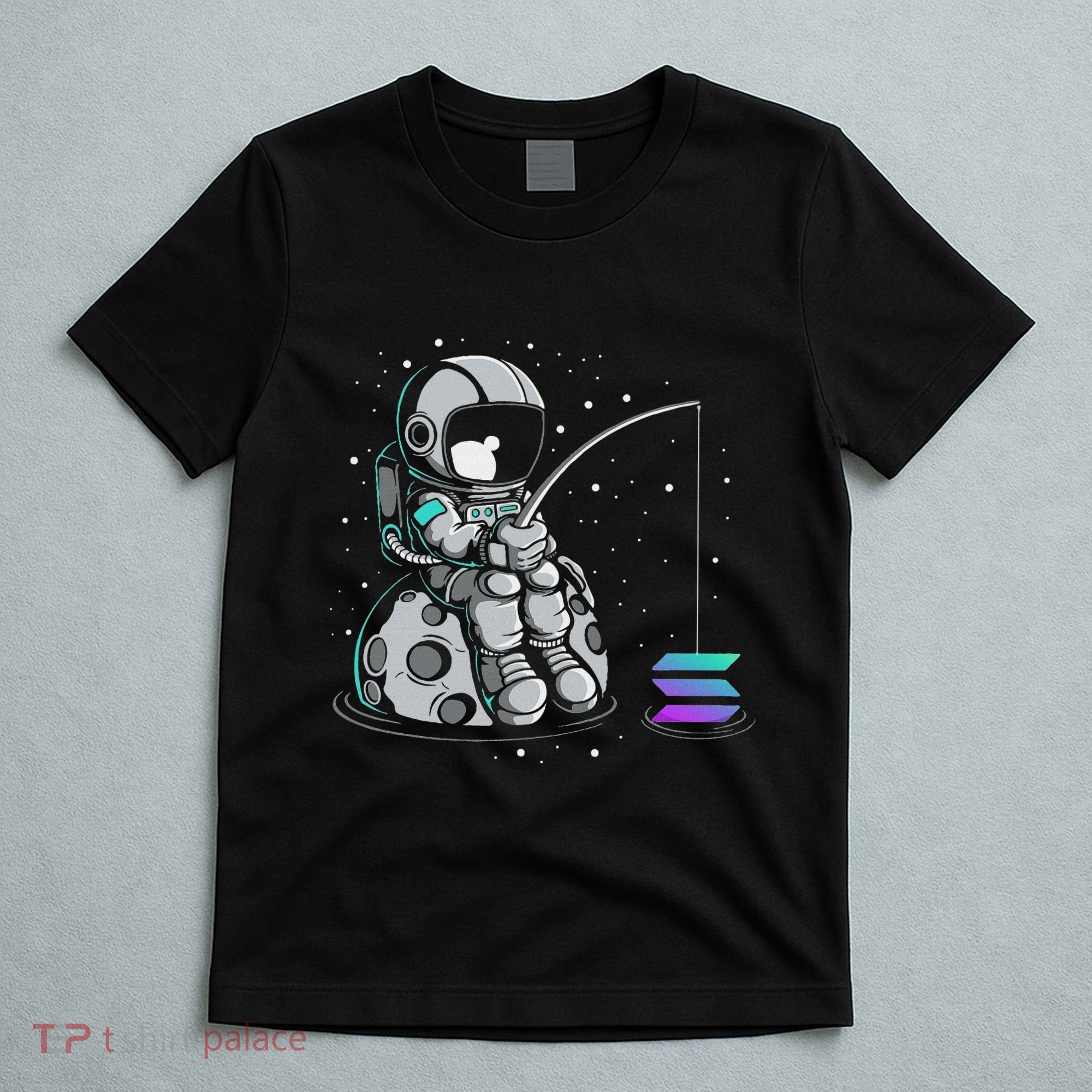Solana Fishing Krypto Bullrun Sol Token Rich Millionaire T-Shirt