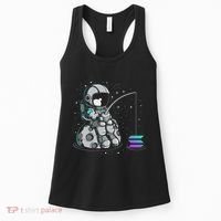 Solana Fishing Krypto Bullrun Sol Token Rich Millionaire Women's Tank Top thumb 0
