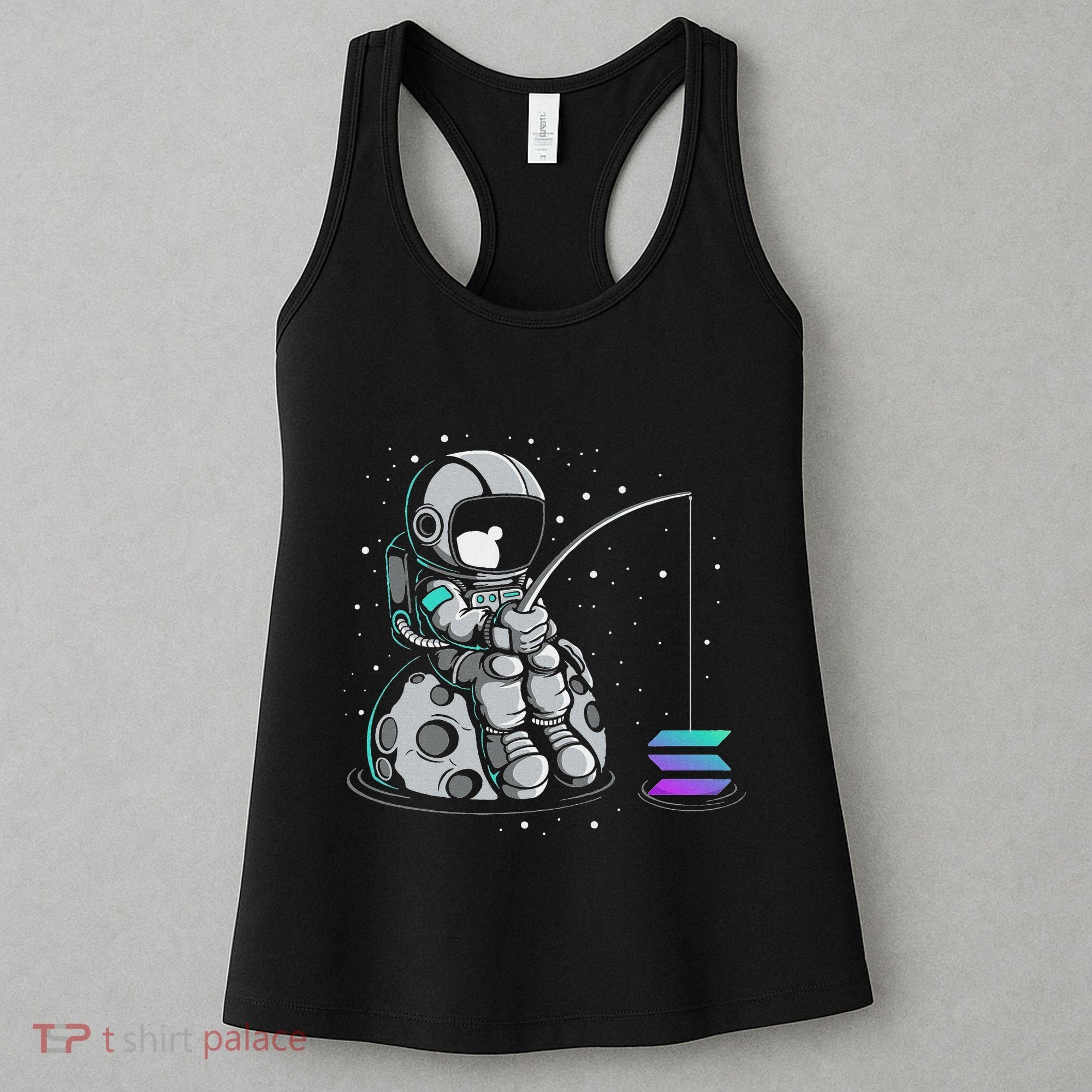 Solana Fishing Krypto Bullrun Sol Token Rich Millionaire Women's Tank Top