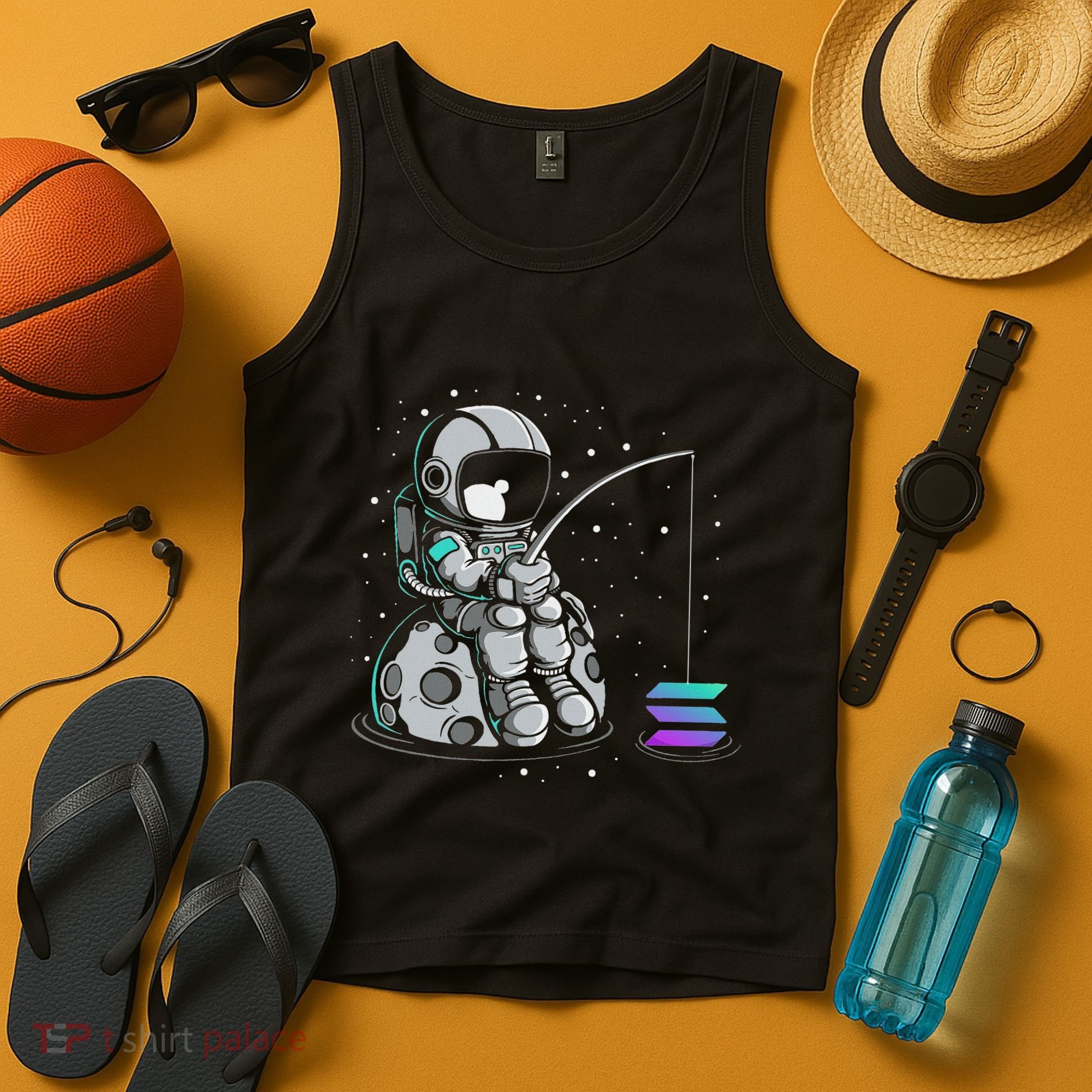 Solana Fishing Krypto Bullrun Sol Token Rich Millionaire Tank Top