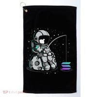Solana Fishing Krypto Bullrun Sol Token Rich Millionaire Golf Towel thumb 0