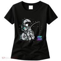 Solana Fishing Krypto Bullrun Sol Token Rich Millionaire Women's T-Shirt thumb 0