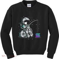 Solana Fishing Krypto Bullrun Sol Token Rich Millionaire Kids Sweatshirt thumb 0