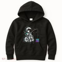 Solana Fishing Krypto Bullrun Sol Token Rich Millionaire Kids Hoodie thumb 0