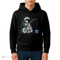 Solana Fishing Krypto Bullrun Sol Token Rich Millionaire Kids Hoodie thumb 4