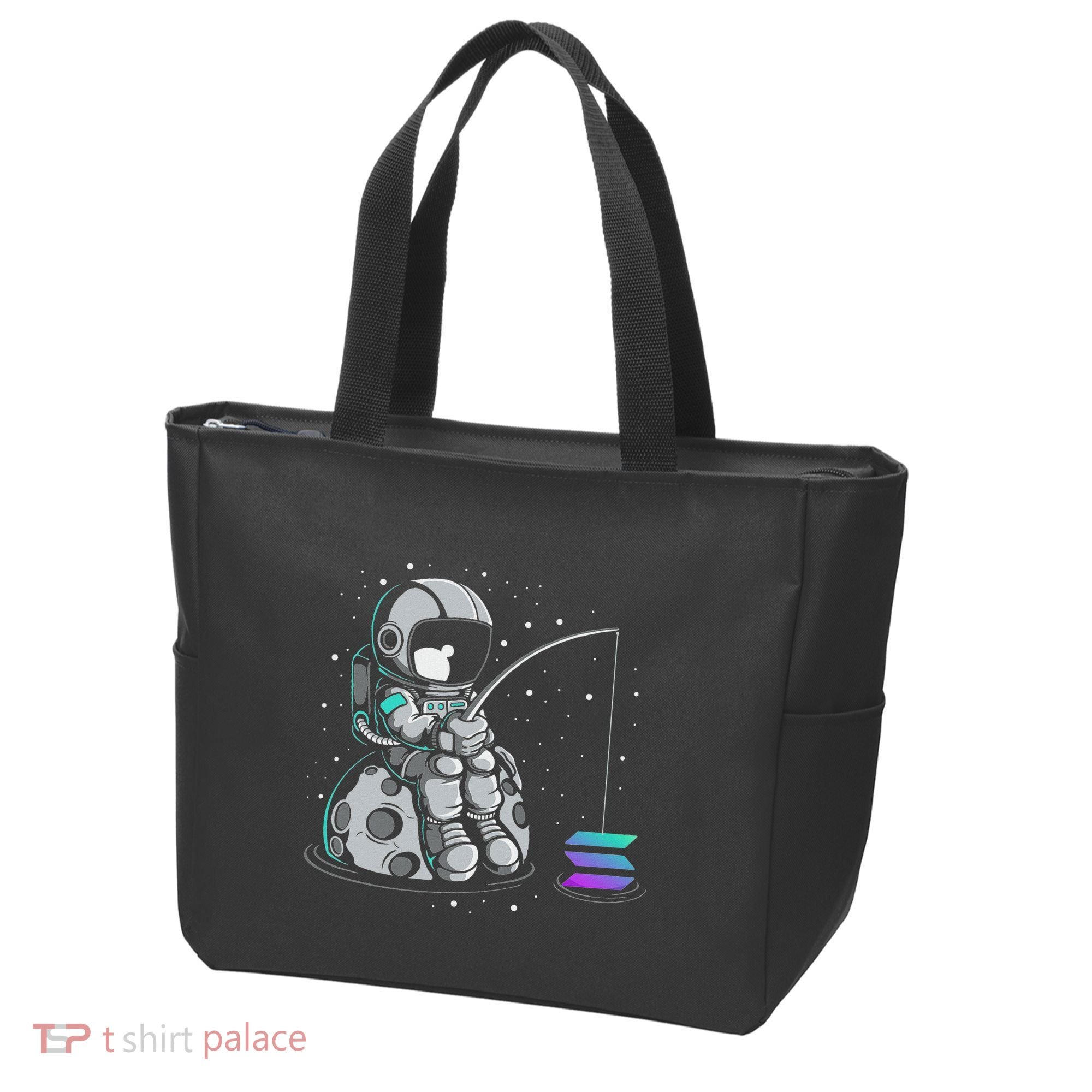Solana Fishing Krypto Bullrun Sol Token Rich Millionaire Tote Bag