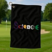 Science Funny Logo Golf Towel thumb 1