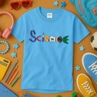 Science Funny Logo Kids T-Shirt thumb 3