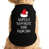 SantaS Favorite Line Dancer Funny Hat Christmas Dancing Doggie Tank thumb 0