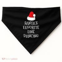 SantaS Favorite Line Dancer Funny Hat Christmas Dancing USA-Made Doggie Bandana thumb 0