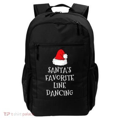 SantaS Favorite Line Dancer Funny Hat Christmas Dancing Backpack
