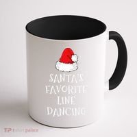 SantaS Favorite Line Dancer Funny Hat Christmas Dancing Coffee Mug thumb 1