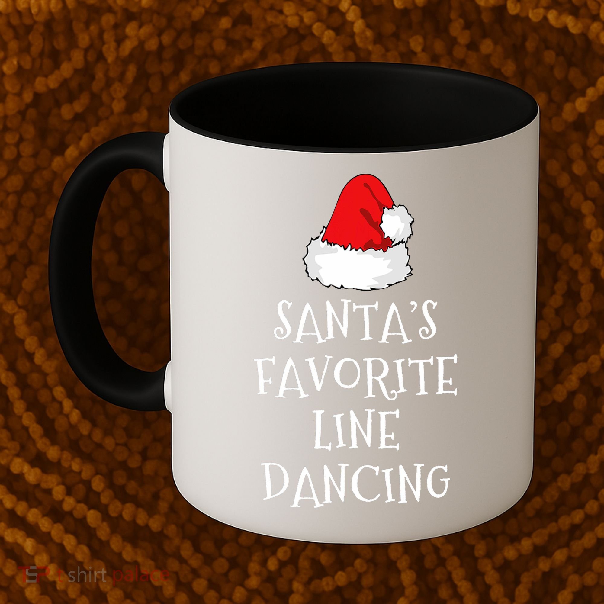 SantaS Favorite Line Dancer Funny Hat Christmas Dancing Coffee Mug