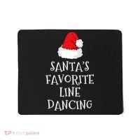 SantaS Favorite Line Dancer Funny Hat Christmas Dancing Mousepad thumb 0