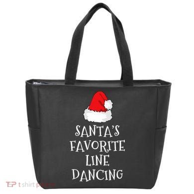 SantaS Favorite Line Dancer Funny Hat Christmas Dancing Tote Bag