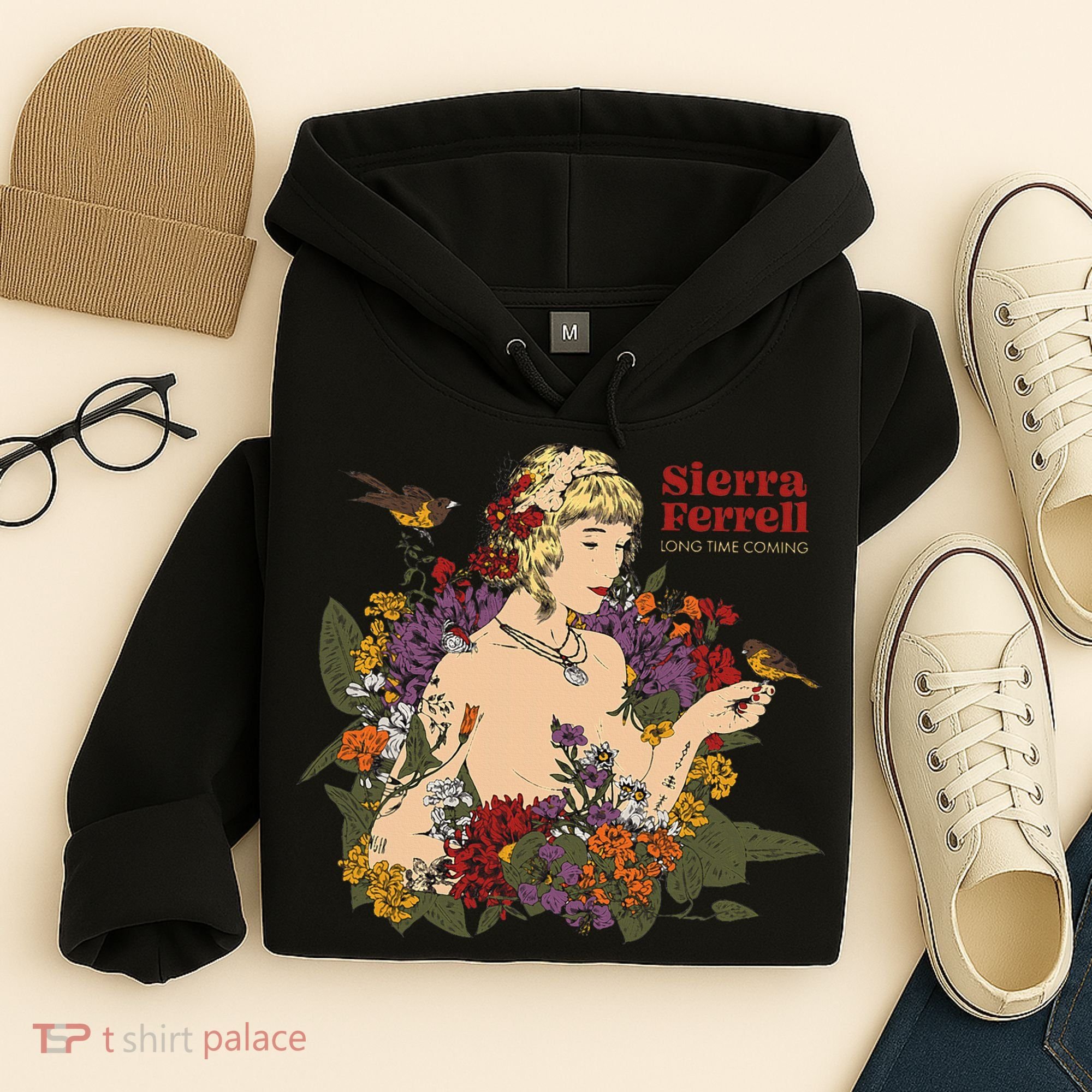 Sierra Ferrell Long Time Coming Illustration Hoodie