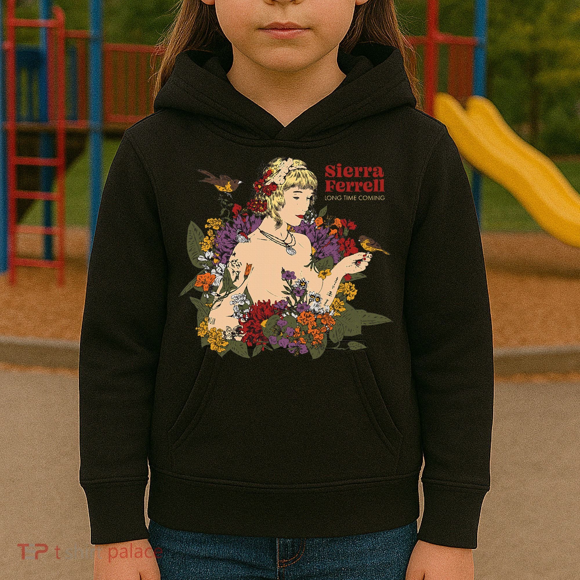 Sierra Ferrell Long Time Coming Illustration Kids Hoodie