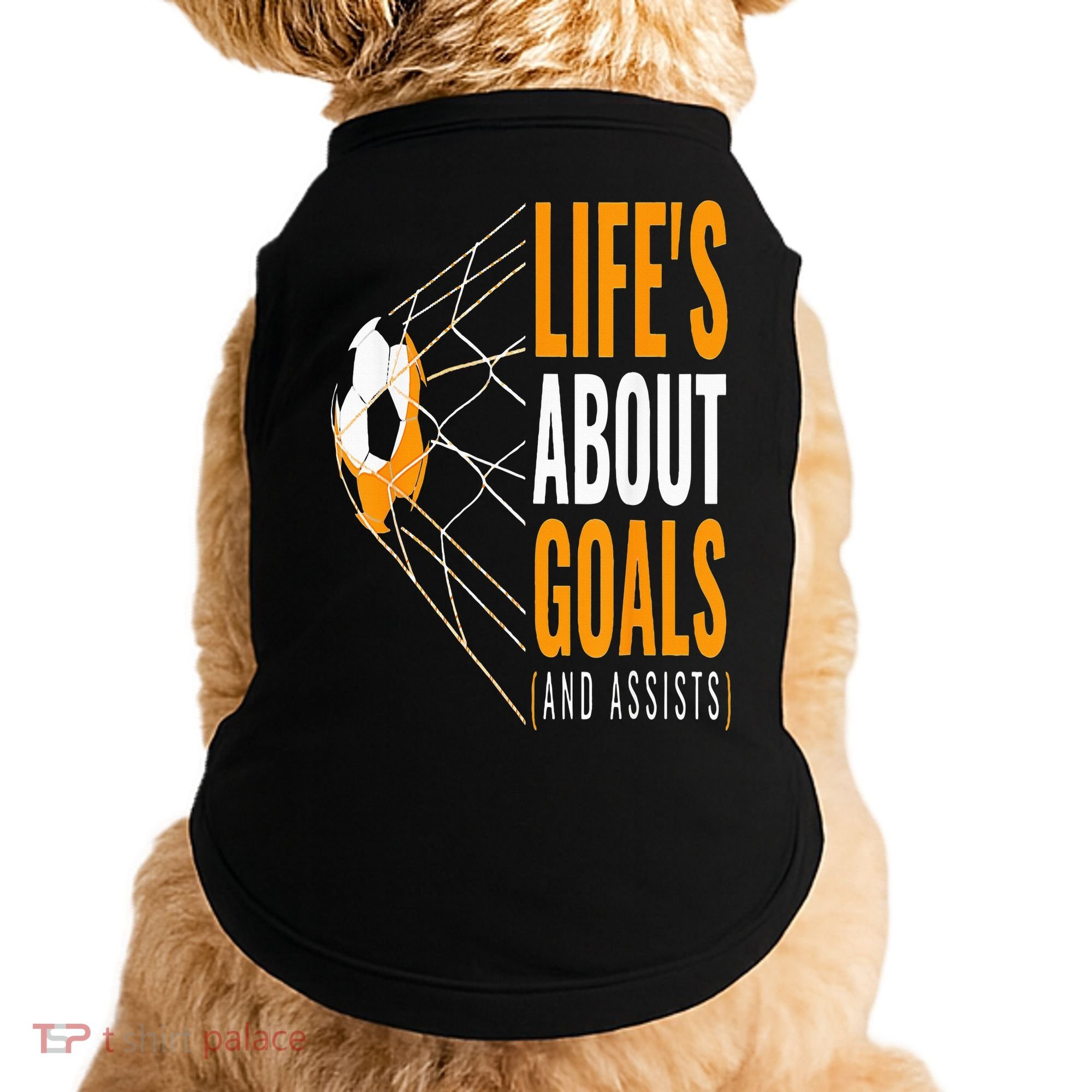 Soccer  For  Life's About Goals  Soccer Doggie Tank