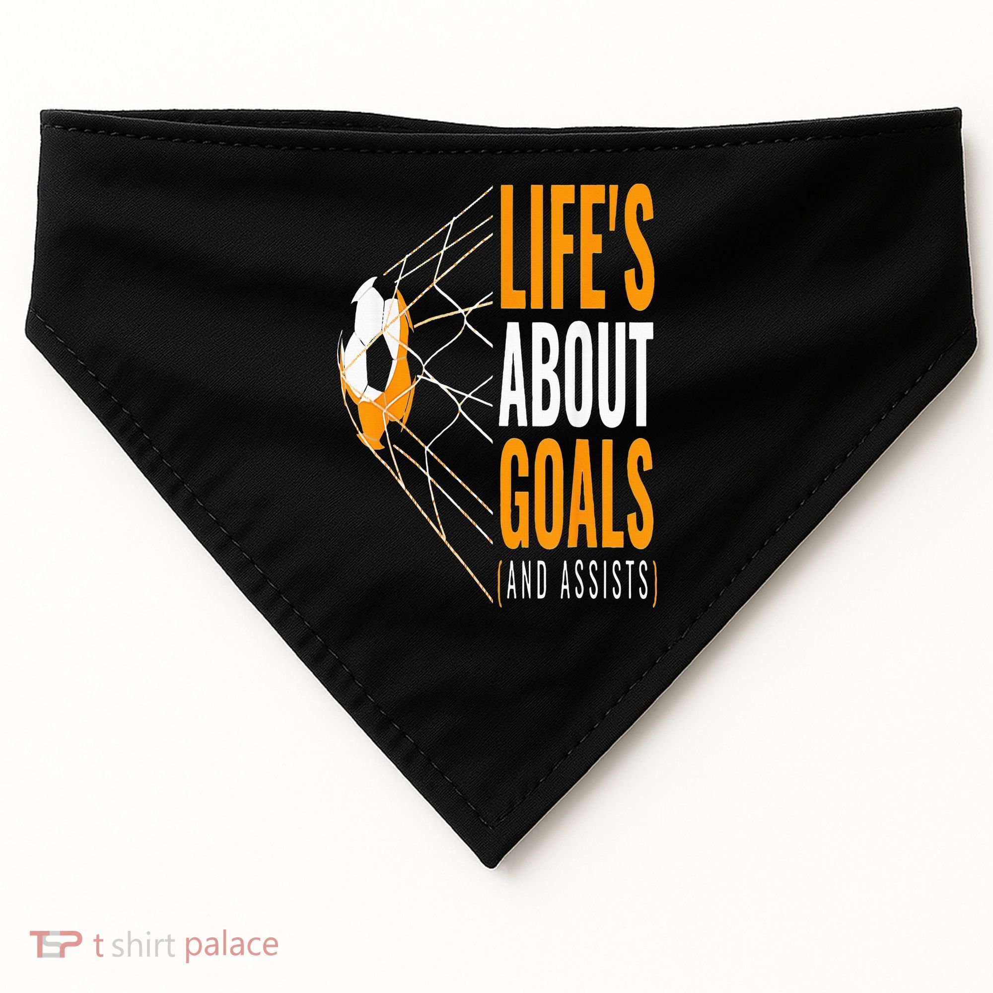 Soccer  For  Life's About Goals  Soccer USA-Made Doggie Bandana
