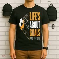 Soccer  For  Life's About Goals  Soccer T-Shirt thumb 6