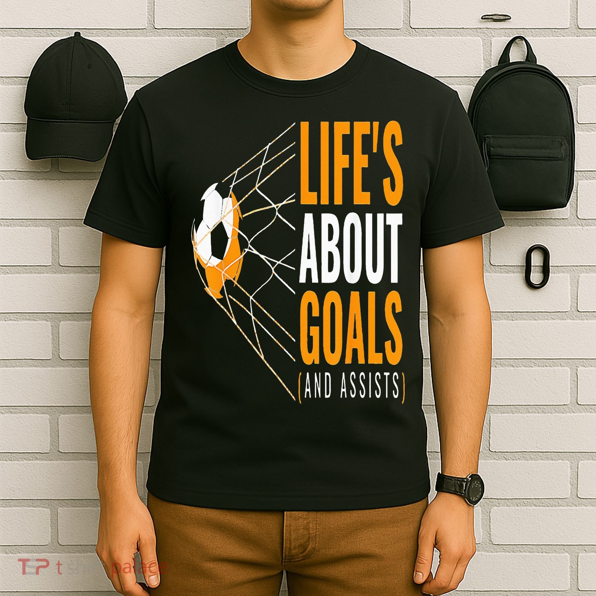 Soccer  For  Life's About Goals  Soccer T-Shirt
