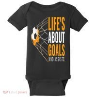 Soccer  For  Life's About Goals  Soccer Baby Bodysuit thumb 0