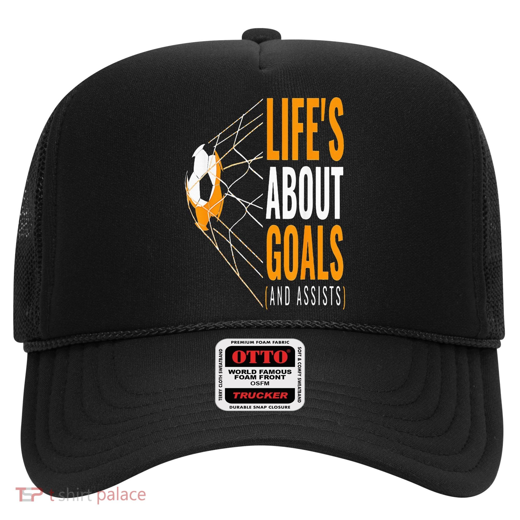 Soccer  For  Life's About Goals  Soccer Hat