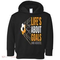 Soccer  For  Life's About Goals  Soccer Toddler Hoodie thumb 0